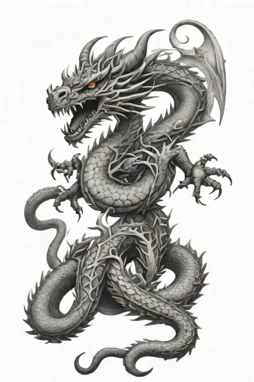 hydra dragon tattoo design idea