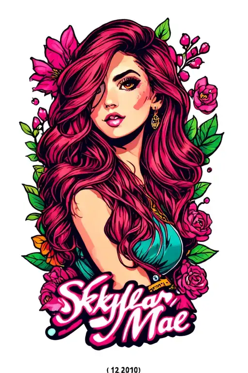 "Skylar Mae" "Skylar Mae" Date 14 12 2010 Name tattoo design idea