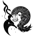 Aquarius And Libra tattoo design idea