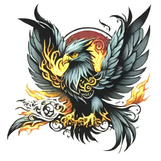 phoenix harry potter tattoo design idea