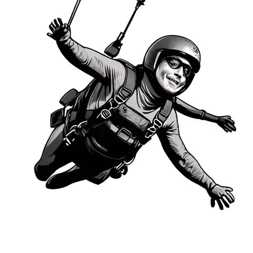 Skydiving tattoo design idea