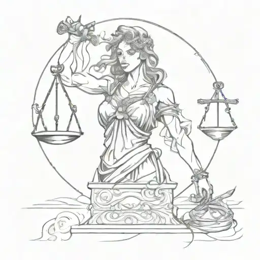 blind justice tattoo design idea