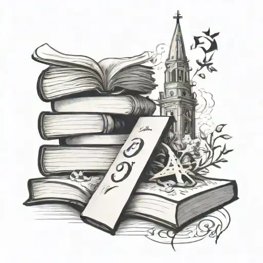 word joy, church, books, crossword puzzle tattoo design idea