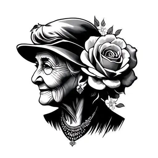 Grandma Memorial tattoo design idea