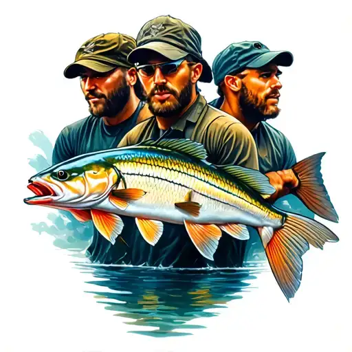 3 fisher man tattoo design idea