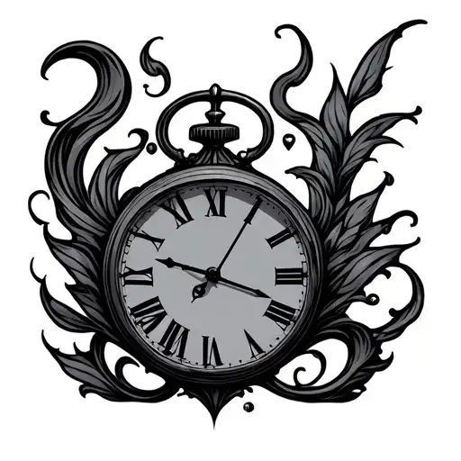 Clock Font tattoo design idea
