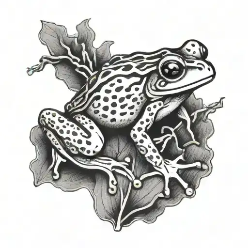 small frog japanese style  tattoo design idea