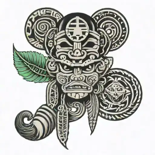 Taino symoboly Puerto Rican secenery  tattoo design idea