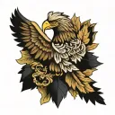 Prussian Oak Leaf Eagle tattoo design idea