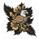 Prussian Oak Leaf Eagle tattoo design idea