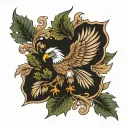 Prussian Oak Leaf Eagle tattoo design idea
