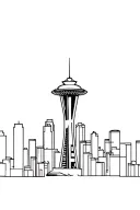 Seattle Skyline tattoo design idea