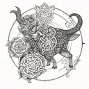 Intricate mandala incorporating elements of Taurus, Libra, Virgo, and Capricorn tattoo design idea