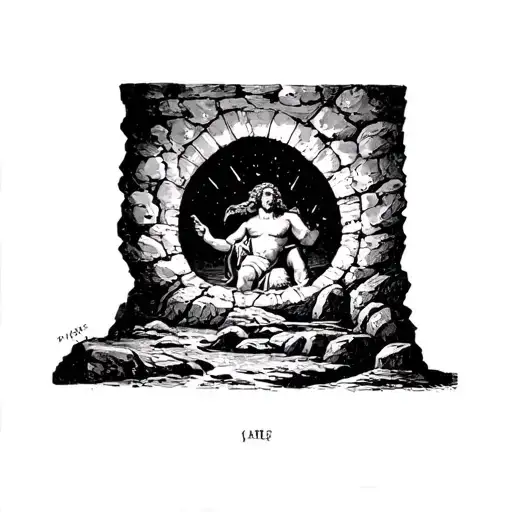 Plato's Cave Allegory Sirios tattoo design tattoo design idea