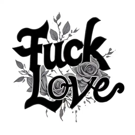 Fuck Love tattoo design idea