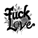 Fuck Love tattoo design idea