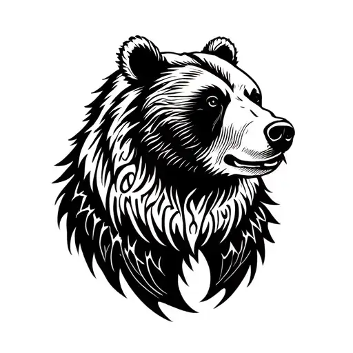 Icelandic bear tattoo design idea
