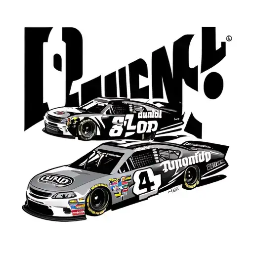kyle busch and darrell waltrip race cars tattoo design idea