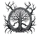 dullahan celtic tree of life tattoo design idea