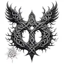 dullahan celtic tree of life tattoo design idea