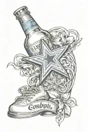 memorial for Dad, Dallas cowboys and bud light beer tattoo design idea