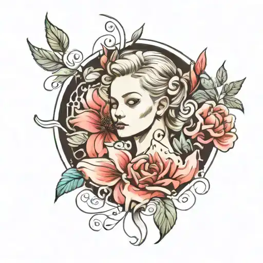 naked Vika Lipnitskaya tattoo design idea