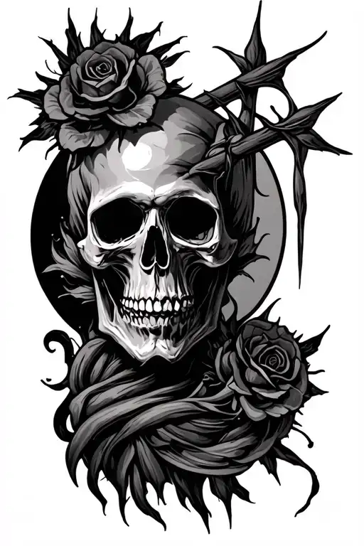 holy death tattoo design idea