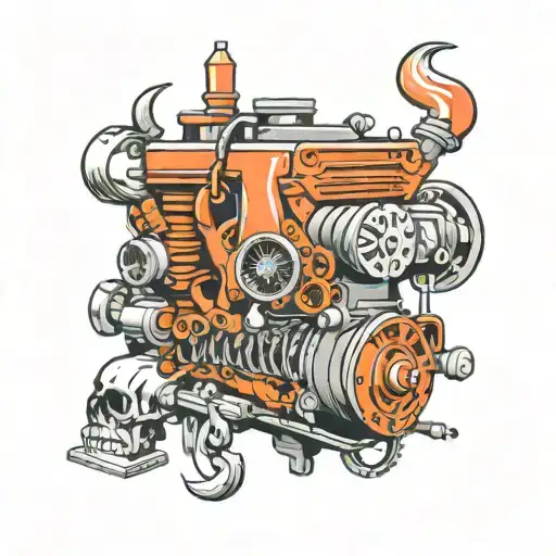 engine design money bet tattoo design idea
