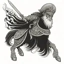 persian immortal warrior tattoo design idea