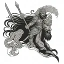 persian immortal warrior tattoo design idea