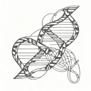 DNA double helix intertwined tattoo design idea