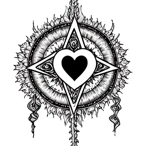 blickdio written on the spine with a heartagram as the O in blickdio tattoo design idea