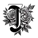 Hidden J tattoo design idea