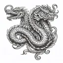 Quetzalcoatl snake tattoo design idea