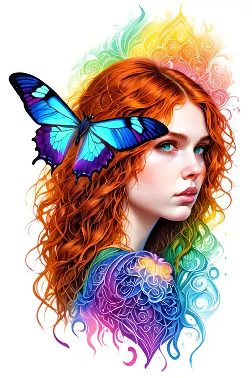 Clary from Shadowhunters Netflix with moths rainbow tattoo design idea
