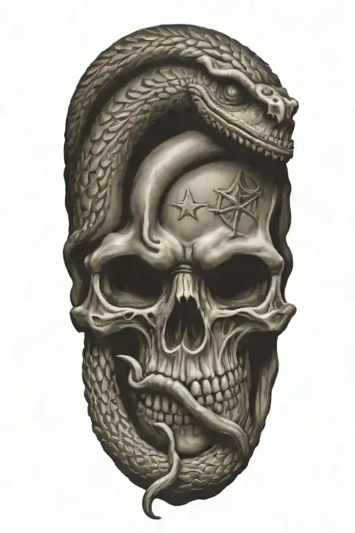 don't tread on me morphing into flintlock pistols  tattoo design idea