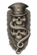 don't tread on me morphing into flintlock pistols  tattoo design idea