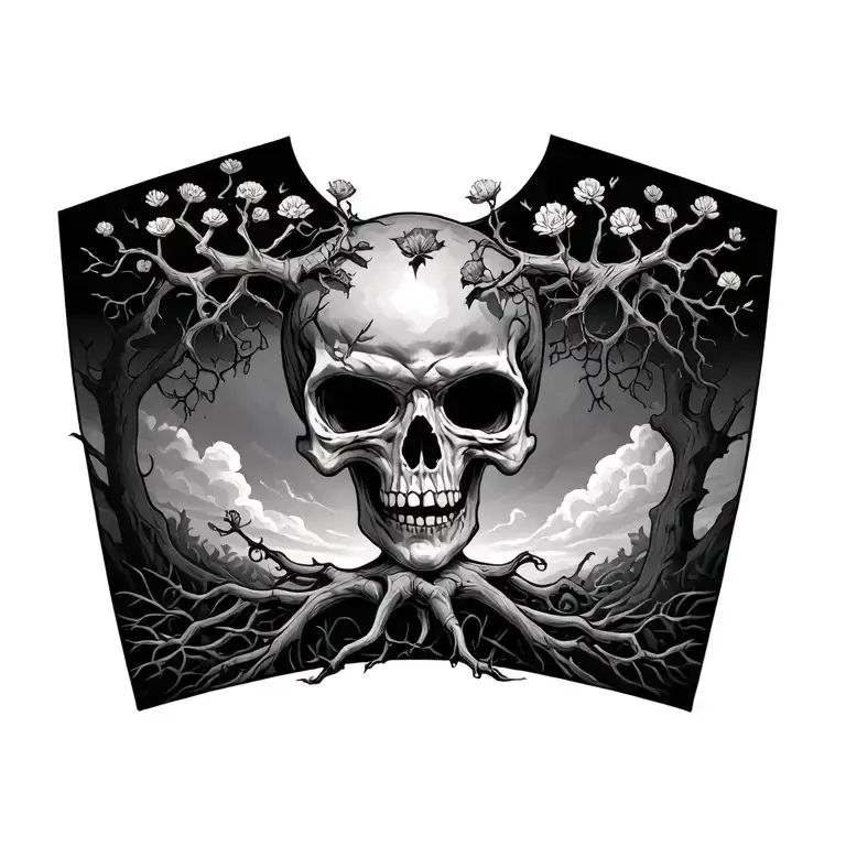 poison tree tattoo design idea