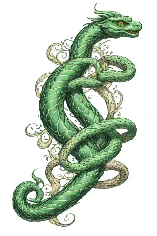 Harry Potter inspired tattoo slytherin no snakes tattoo design idea