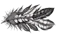 indian feathers tattoo design idea