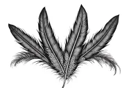 indian feathers tattoo design idea