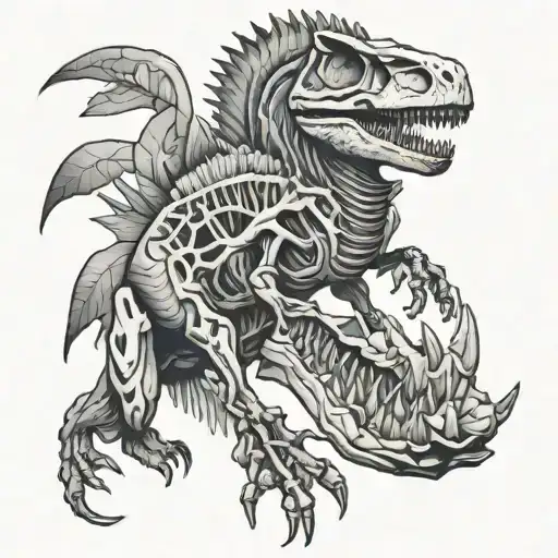 paleontology tattoo design idea