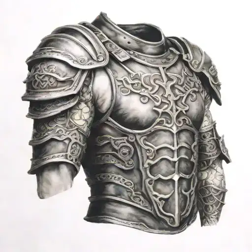 shoulder armour leather  tattoo design idea