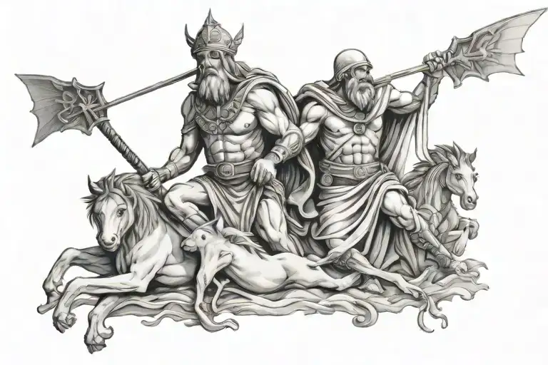 biblical storyline of the Exodus tattoo design idea