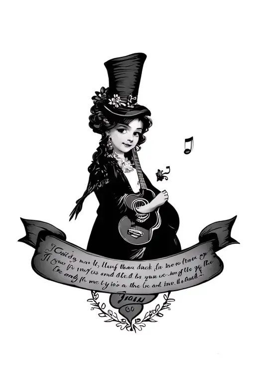 I would like a tattoo that is based on and and incorporates the lyrics from my Nan and grandads favourite songs. My gran tattoo design idea