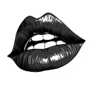 Lip tattoo design idea