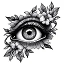 vines flowers eye hand tattoo tattoo design idea