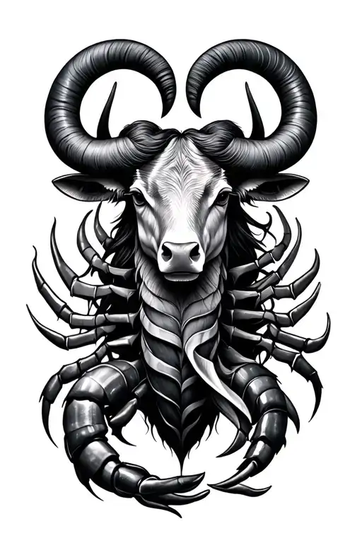 Taurus and Scorpio tattoo design idea