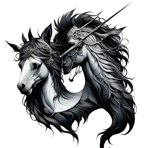 Gemini And Sagittarius tattoo design idea