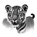 2 Tiger Cubs tattoo design idea